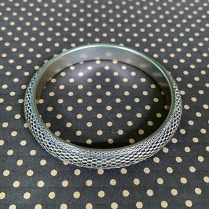 Vintage—Not Marked—Silver--Mesh —Bangle —One Size